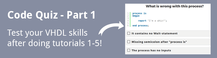 VHDL Tutorial Code Quiz - Part 1