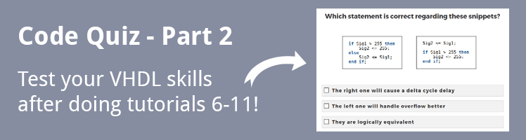 VHDL Tutorial Code Quiz - Part 2
