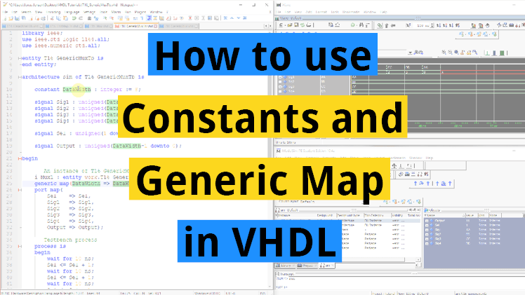How to use constants and Generic Map in VHDL