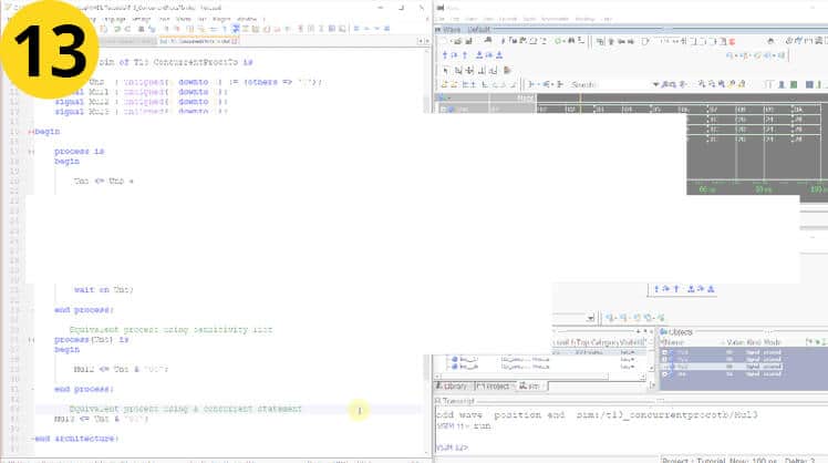 How to create a Concurrent Statement in VHDL