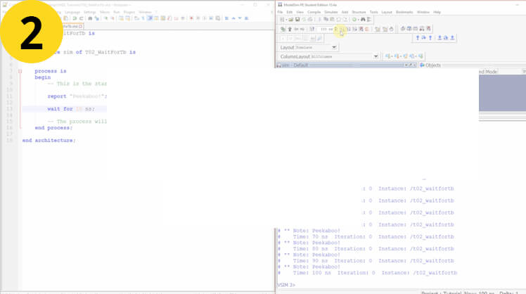 How to delay time in VHDL: Wait For