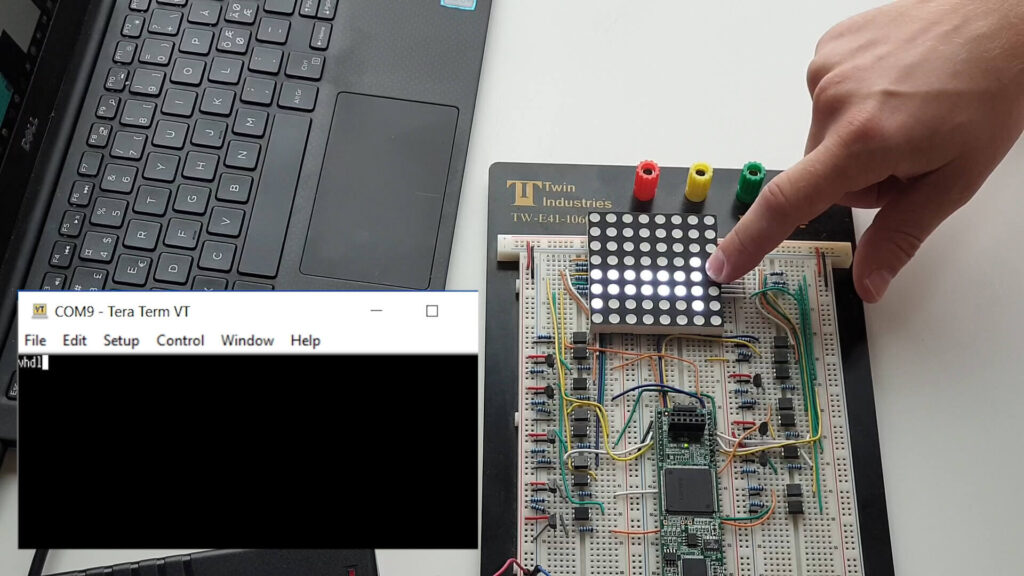 Sending text to the FPGA through Tera Term