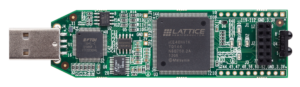 Top view of the Lattice iCEstick FPGA development board