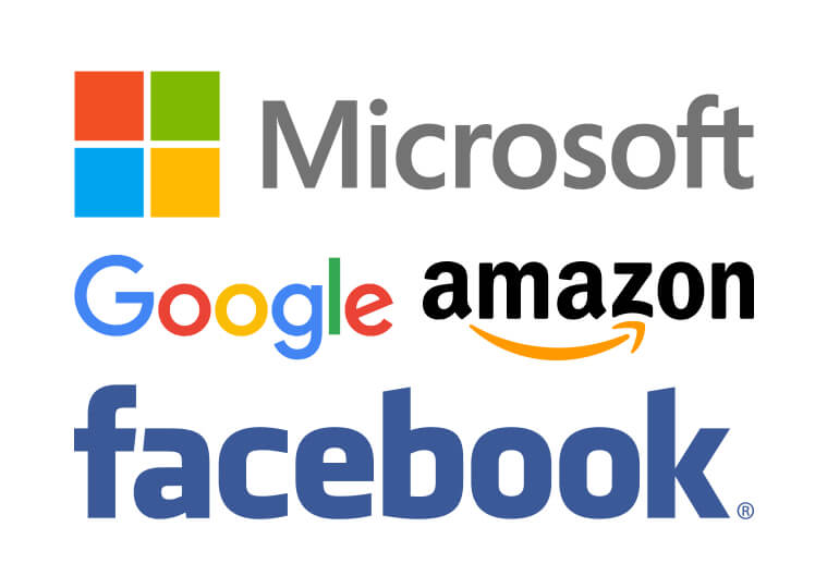 Microsoft, Google, Amazon, Facebook