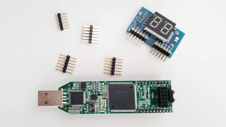 Lattice iCEstick and 7 segment display