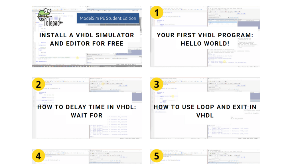Free, basic VHDL tutorials